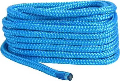 25FT 3/4 Inch Double Braided Nylon Dock Lines Marine Mooring Rope Boat Dockline • $29.99