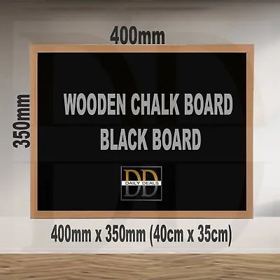 Premium Blackboard 40x35cm Magnetic Wooden Chalkboard Chalk Board Memo Signs • £8.75