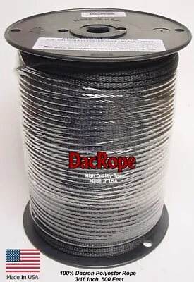 100% Dacron Polyester Antenna Support Rope 500' 3/16  FREE SHIPPING!! • $69.95