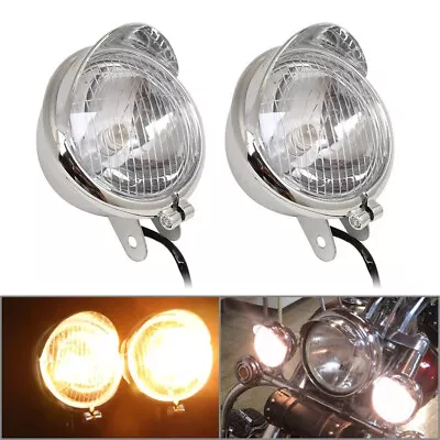 For Kawasaki Vulcan VN 800 900 1500 1600 1700 2000 Passing Fog Lights Chrome • $25.99