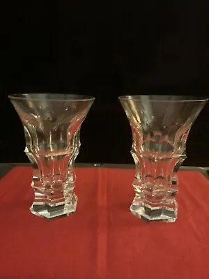 Two Val St Lambert Crystal Vases. Vintage Circa 1930. • $206