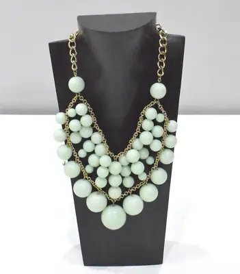 Mint Green Bubble Gold Necklace • $25