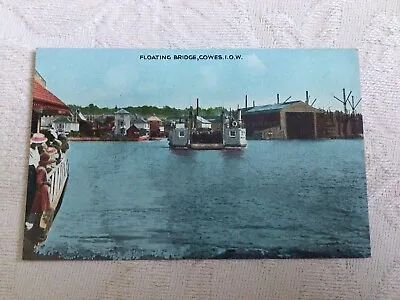 Floating Bridge Cowes Isle Of Wight 1928? Vintage Postcard C787 • £1