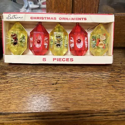 Vtg Jewelbrite Diorama Ornaments In Their Original Box. Bells HollyPoinsettia • $19.99