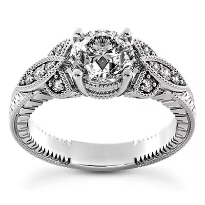 £12019.92 • Buy Fancy Style 2.58 Carat G SI1 Round Diamond Engagement Ring White Gold Treated