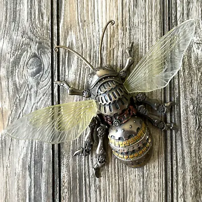 Handmade Steampunk Asymmetrical Bronze Abstract Art Bumblebee Wall Plaque Décor • $29.95