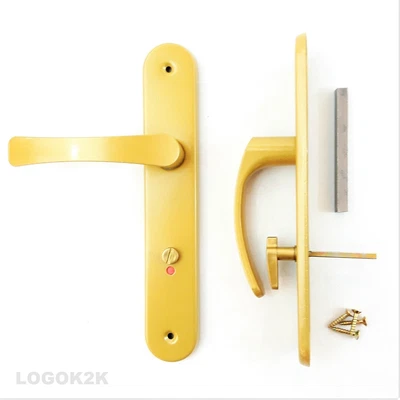 £8.82 • Buy Lever On LONG Plate Door Handles C To C 72mm WC / TOILET Handle   GOLD