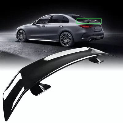 46 Universal Car Rear Trunk Spoiler Wing Glossy Black Sport Style W/Adhesive • $55.96