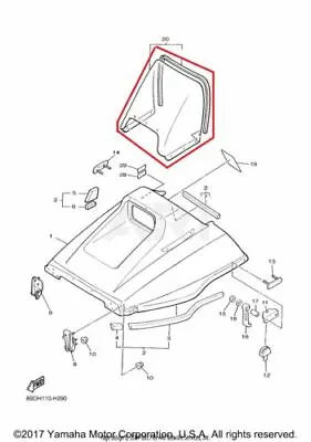 New Oem Yamaha Bravo Br 250 Br250 Br250ta1 Windshield Wind Shield • $249.95