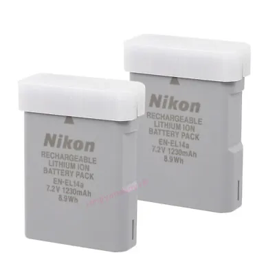 2pcs Original Nikon EN-EL14a Battery For D5300 D5600 D5500 D3300 P7800 P7700 • $33.98