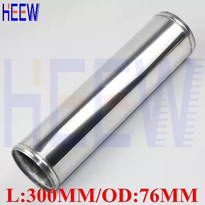 76mm 3  Inch Straight Turbo Aluminum Pipe Piping Intercooler L=300mm Silver 1FT • $17.19