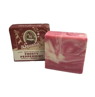 Dr. Squatch Limited Edition Holiday All Natural Bar Soap NEW FROSTY PEPPERMINT • £9.15