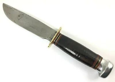 Marble's 5  IDEAL Knife Leather Handles Small Nut Vintage 6073-LMP • $269.95