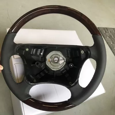 2000 01 02 Mercedes W210 E320 430 Steering Wheel Walnut Black Leather Facelift • $399