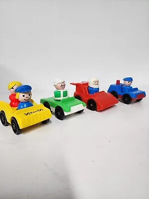 Lot Of 4 Vintage Fisher Price Little People Vehicles And People • $20