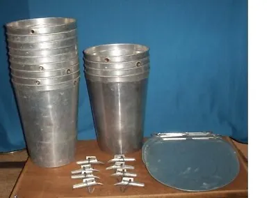 4 Aluminum Sap Buckets + 4 Lids COVERS + 4 TAPS Spiles Spouts MAPLE SYRUP • $31.50