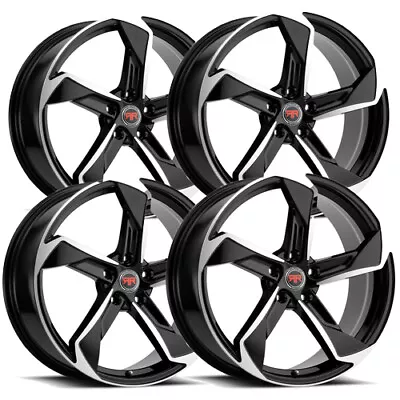 (4) Revolution Racing R20 20x8.5 5x4.5  +40 Black/Machined Wheels Rims 20  Inch • $899.96