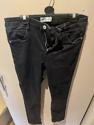 Zara Black Skinny Jeans UK Size 12/14 • £0.99