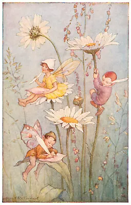 Fantasy Postcard S/A Margaret Tarrant Fairies On Daisies Medici Society 119 • $13.49