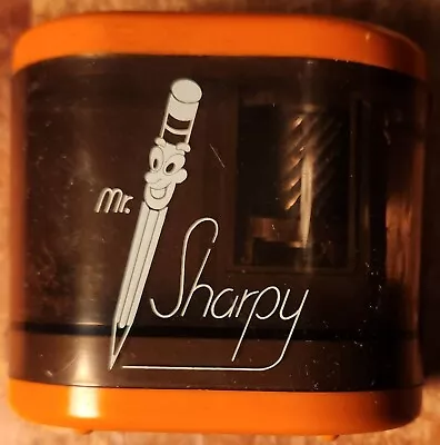 Vintage Sunbeam Mr. Sharpy Battery Pencil Sharpener 1970s - Orange - Works • $24.99