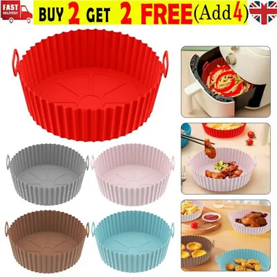 £5.89 • Buy UK Baking Basket Air Fryer Silicone Pot AirFryer Accessories Replacement Liner .