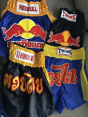 Rare Vintage Thai Boxing Shorts Lot (4) Twins & Red Bull XL & XXL • $175