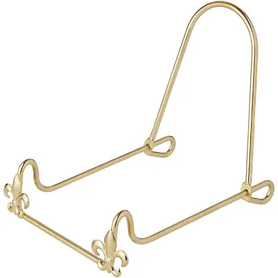 Bard's Adjustable Brass Metal Easel Fleur De Lis 5  H X 4  W X 5  D • $4.80