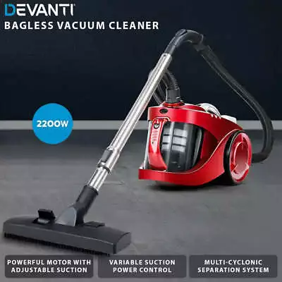 Devanti 2200W Bagless Vacuum Cleaner Red • $87.46