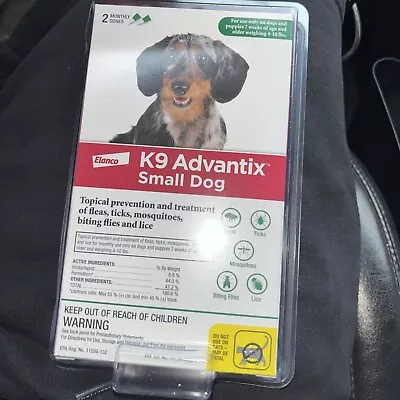 Dog Flea And Tick Killer | Elanco K9 Advantix | Small Dogs 4-10 LBS ~ 2  Doses • $19.99