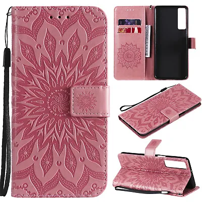 Retro Pattern PU Leather Flip Wallet Case Cover For LG K12 Plus V40 K10 V30 V50 • $11.65