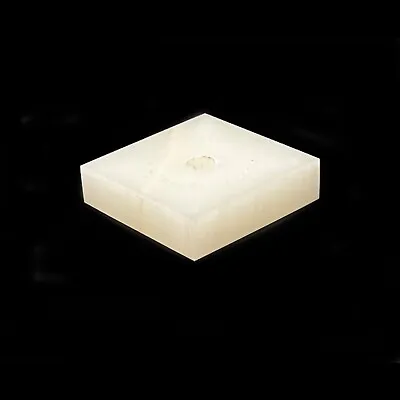 Square Cream Alabaster Marble Base Lamp Part Spacer Vintage 3 X 3 X 7/8  • $11.97