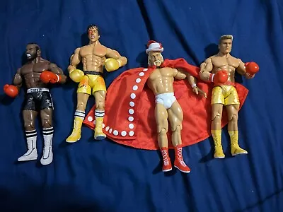 Jakks Pacific Rocky Figures Bundle Rocky /Clubber Lang /Thunderlips /Ivan Drago • £41