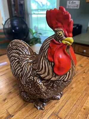 Vintage California Collectible Pottery Rooster Cookie Jar • $34.99