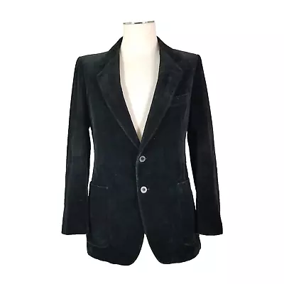 YSL Yves Saint Laurent Velvet Blazer Jacket Black Men's Small Vintage France • $125.91