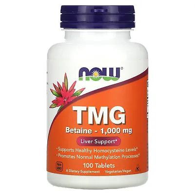 Now Foods TMG 1 000 Mg 100 Tablets GMP Quality Assured Vegan Vegetarian • $17.90