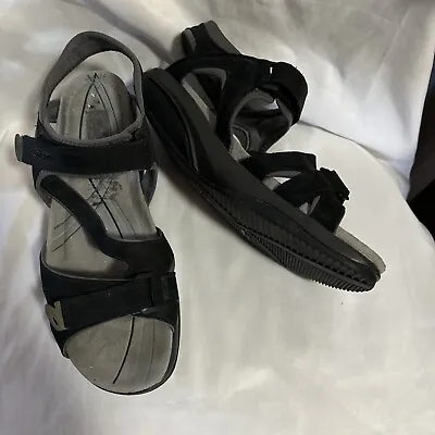 MBT Black Swiss  Walking Sandals Women's  Rocker Toning Size 11 • $38