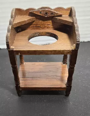 Vintage Dollhouse Miniature Wood Dry Sink Wash Stand 1:12 Scale • $9.99