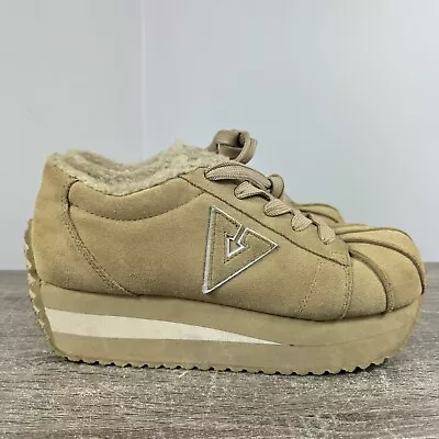 Volatile Tuff Tan Khaki Brown SZ 11 Vintage 90s Y2K Platform Chunky Shoes VTG • $40