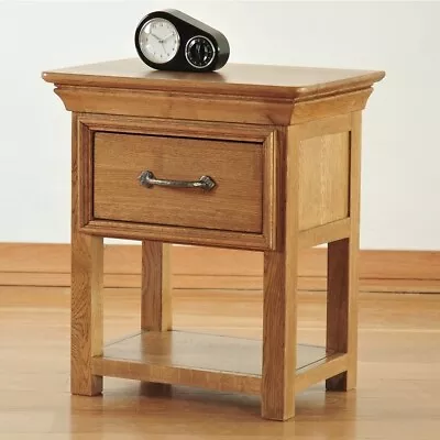 French Solid Oak One Drawer Bedside Lamp Table (FRBS1) SRP £265 • £20