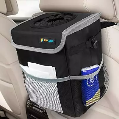 SUN CUBE Waterproof Car Trash Can With Lid Mesh Pockets | Leakproof Car Garb... • $20.50