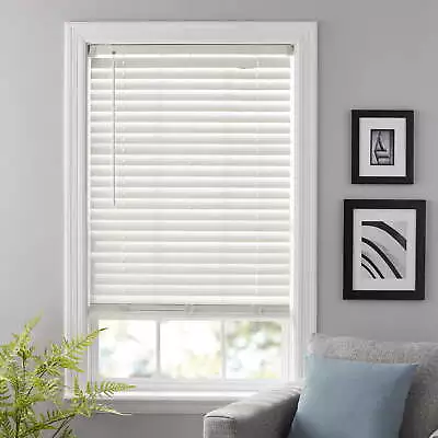 2  Cordless Faux Wood Horizontal Blinds Antique White 34x72 Blinds & Shades • $28.81