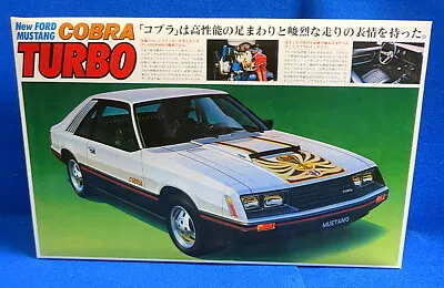 Mustang Cobra Turbo  1/20 Scale MODEL KIT  35+ Years Old. Bandia Japan • $78