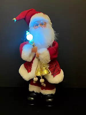 Santa Claus Musical LED Lantern Bells Musical Fun Kids Christmas Figurine Xmas • £12.99