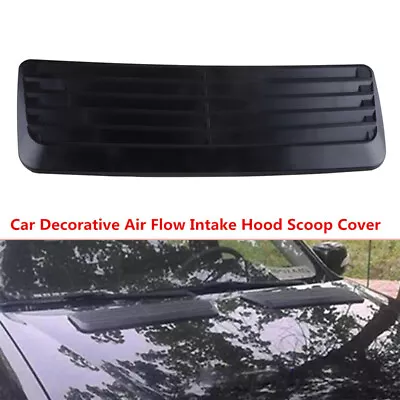 Matte Black Racing Style Front Hood Scoop Intake Air Vent Cover Trim Universal • $25.98