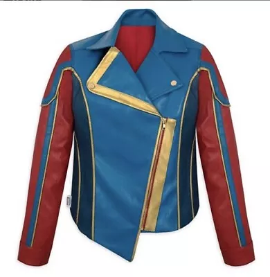 Disneys Her Universe Ms. Marvel Cosplay Motorcycle Faux Leather Jacket-S  NWT • $25.99