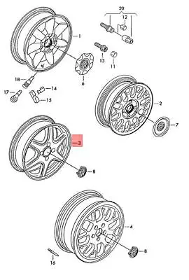 Genuine VW Golf Cabriolet Variant Passat Aluminium Rim 1H0601025AE091 • $302.52