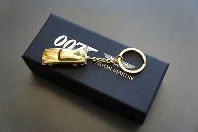 NIB Aston Martin DB5 007 Movie James Bond Golden Keychain Key Ring 1/87 Scale • $35