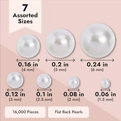 Genie Crafts 16000 Pack Flatback Pearls For Crafts Nail Art And Small Ivory  • $18.57