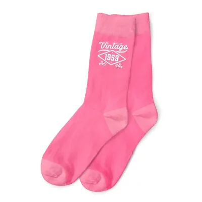 65th Birthday Gift Present Idea For Ladies Her Women 65 Pink Socks Fun Keepsake • £6.95