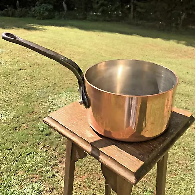 Mauviel Sold By Dehillerin 3.5mm French 8  Copper Sauce Pan Nickel Lining NOS • $359.99